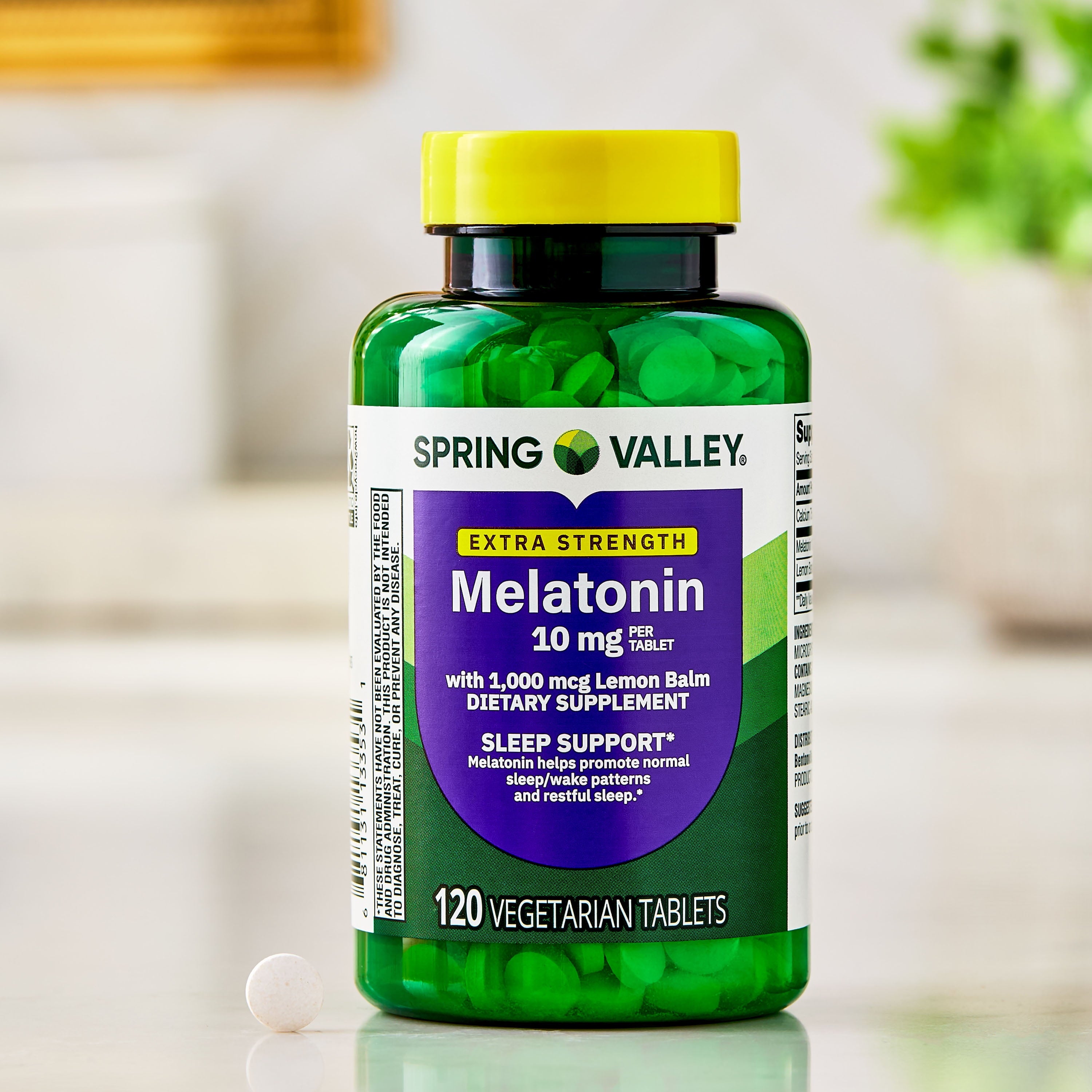 Spring Valley Extra Strength Melatonin Tablets Dietary Supplement Value Size, 10 mg, 240 Count
