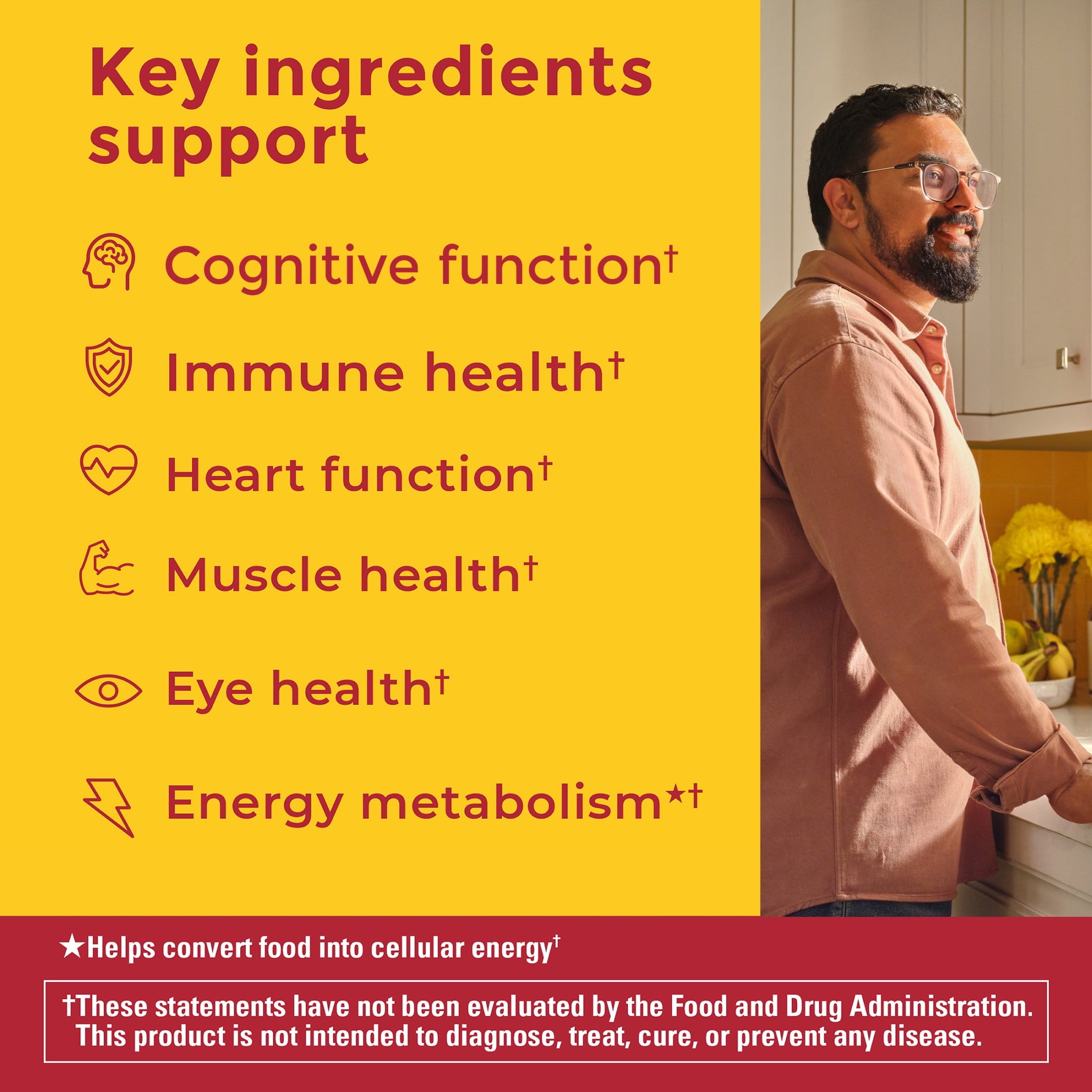 Nature Made Advanced Multivitamin Gummies For Men with Magnesium, Calcium & B Vitamins, 120 Ct to Support General Wellness for Men